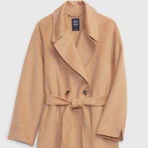 Gap Recycled Double-Face Wool Wrap Coat (NWT)